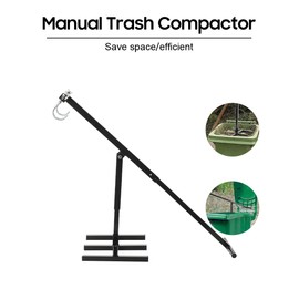 Lfhelper Manual Trash Compactor Tool for Kitchen Garden Can, Garbage Compactor Trash Can Compactor Rubbish Press, Household Waste Bin Booster