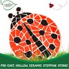 Creative Roots Mosaic Ladybug Stone, Includes 7-Inch Ceramic Stepping Stone