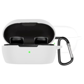 YAODLE Compatible with Bose QuietComfort Earbuds (2024) Protective Case, Shockproof Case, with Carabiner, Anti-Fingerprint, Anti-Abrasion (White)