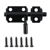 Door Lock with Padlock and Barrel Latch, Stainless Steel Security