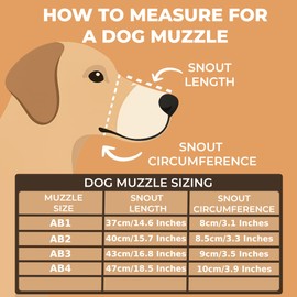 Genuine Leather Dog Muzzle for American Bully, Bully XL and other similar snout (Brown Leather, AB1)