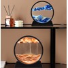 BGFJYUK Moving Sand Art Picture in Motion, Round Tempered Glass