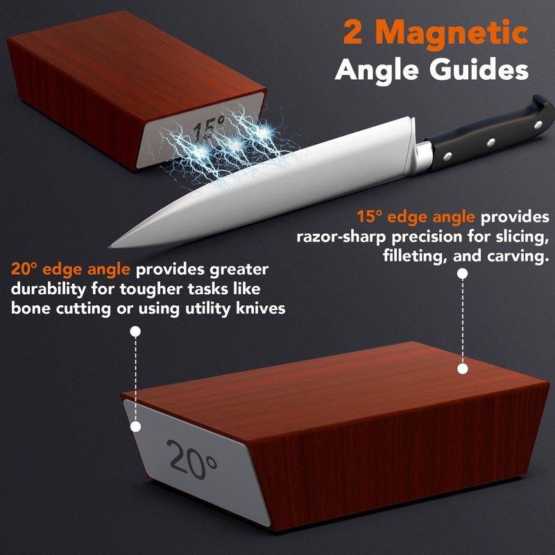 Rolling Knife Sharpener for Razor Sharp Edges, Easy Kitchen Knife