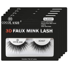 Cocohoney 3D Faux False Mink Eyelashes (5 pairs) - LOVELY LOOK | 100% Hand Made | Cruelty Free | Reusable | Ultralight | Durable