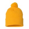 Sportsman Pom-Pom 12" Knit Beanie One Size Gold