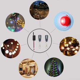 WOODGUILIN Wireless Remote Switch DC 12V Mini Remote Control Switch,1 Channel Radio Control Switch,DC 5v/12v/24v/30v 3A Relay,for Light Strips,Electric Door Locks,Alarm Bells.(Mini 1 Way)