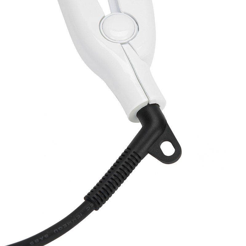 Professional Electric Hair Straightening Curling Iron DualUse Hair Straightener (White
