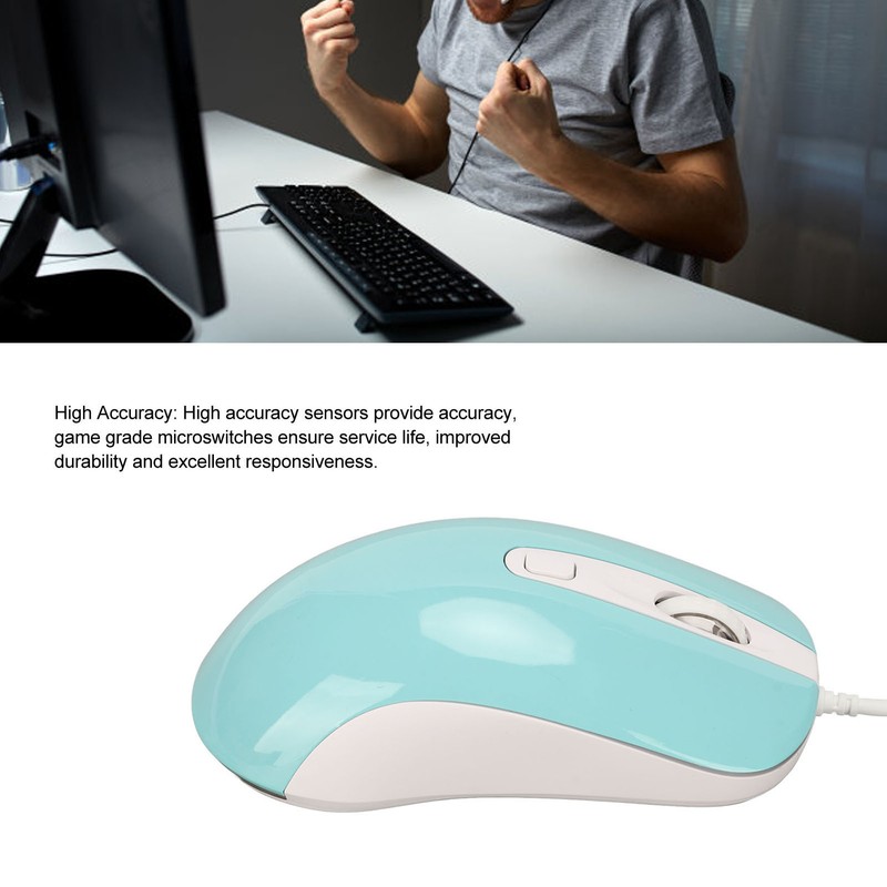 Wired Gaming Mouse RGB Backlit 3500DPI 4 Button Ergonomic Design