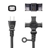 Sanwa Supply TAP-EX23-5BK Power Extension Cord (3 Outlets) Black, 16.4
