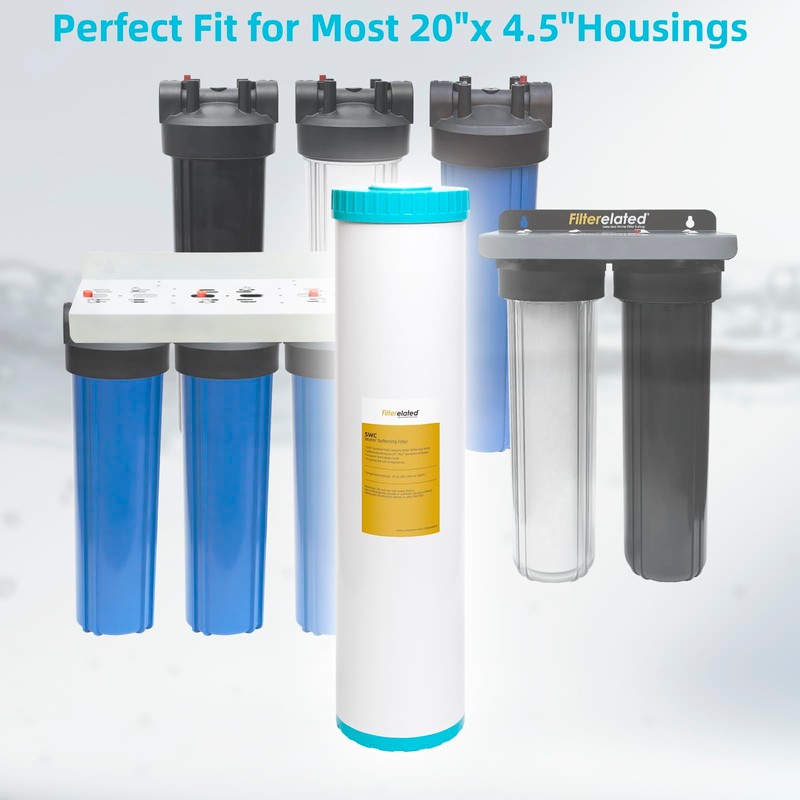 Filterelated 4.5" x 20" Whole House Water Softener Cartridge