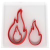 JUST CUTTERS Flame Shape Cutters | Set of 3 Plastic