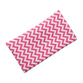 Soft Squeeze Top Slip In Eyeglasses Case And Holder, Chevron Design, Magenta/White