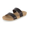 CUSHIONAIRE Women's Jaimy 2 band footbed slide sandal +Memory Foam,