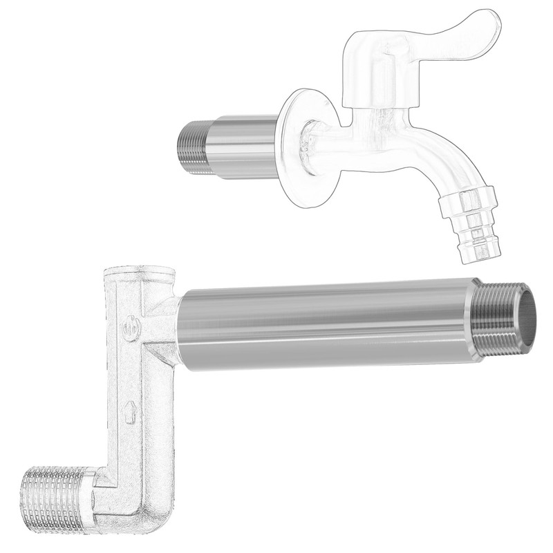 FOCMKEAS Shower Head Extension Arm Extender Stainless Steel 1/2PT Male