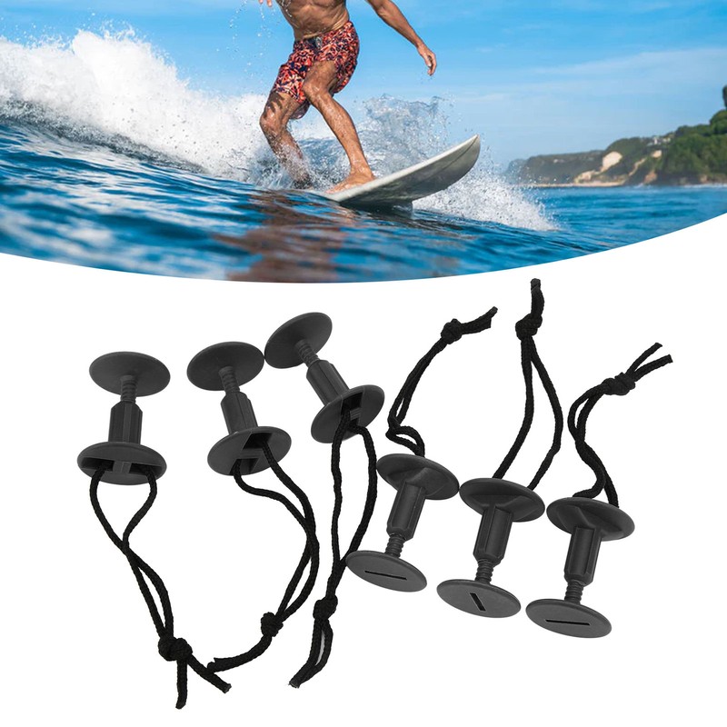 6Pcs Surf Board Leash Leg Rope Plug Nylon Plastic Surf
