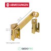 Gedotec Garden Gate Latch Yellow Galvanised Gate Lock 120 x