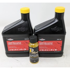 Briggs and Stratton (Pack of 2) 100005 SAE 30 Engine Oil 18oz Bottle and Fuel Treatment