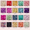 Crushed Glass Craft Glitter for Resin, Irregular Metallic Crystal Chips