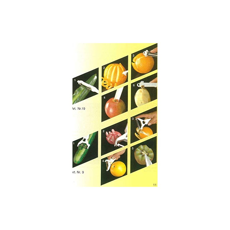 Berner Peeler, Y-Shaped, 5 Functions, NO.9, White, Made in Germany,