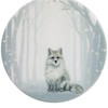 Northlight Arctic Fox Porcelain Disc Christmas Ornament - 4" -