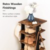 HOOBRO 8 Tiers Vertical Shoe Rack, Wooden Shoe Storage Organizer