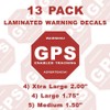 13 PACK GPS Tracking Warning Theft Deterrent Laminated Stickers High