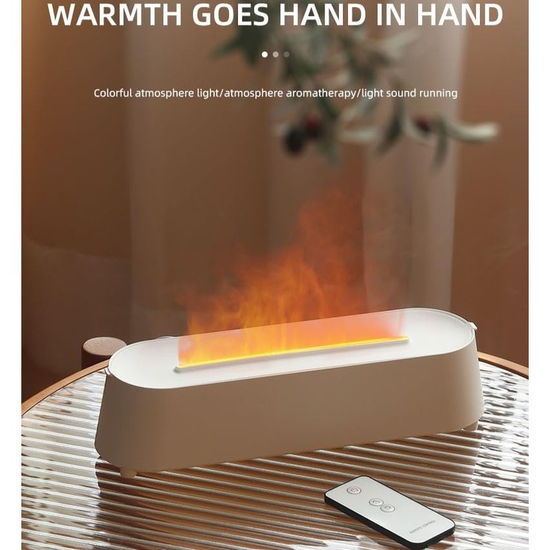 Fireplace Flame Diffuser by AlphaDesignLuxe, 200ml Cool Mist Ultrasonic Humidifier
