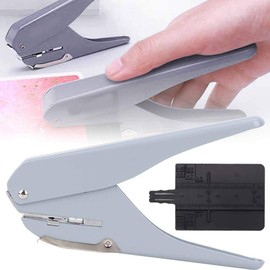 Durable Stationery Mushroom Hole Puncher Loose Leaf Pages Punching Machine (Grey)