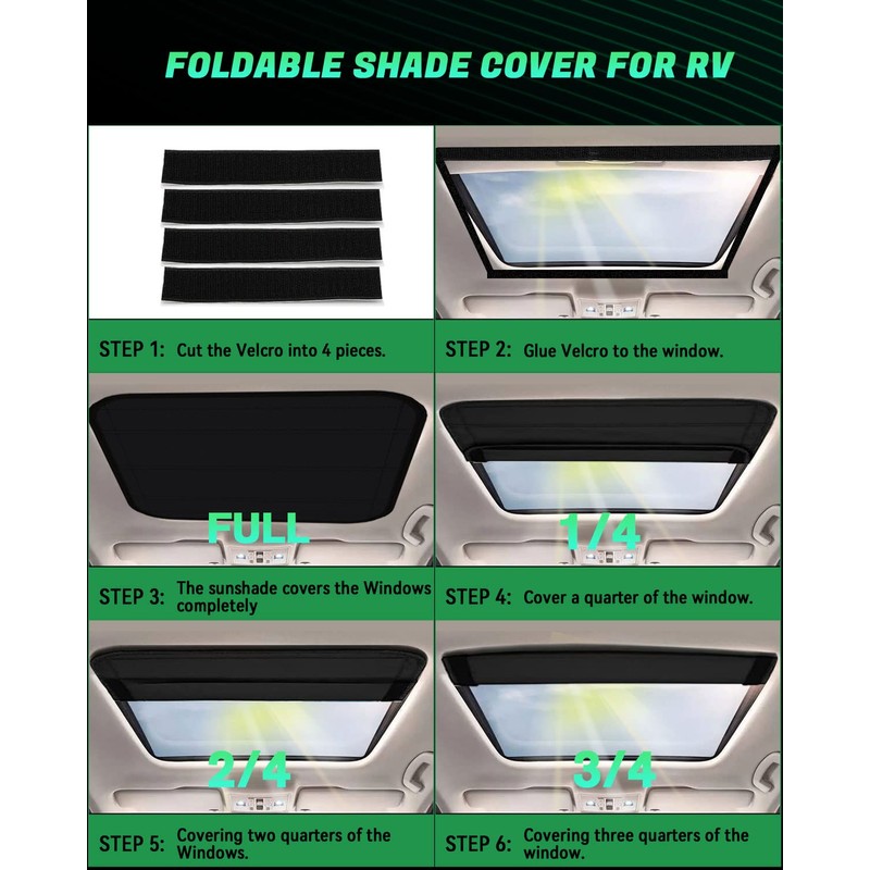 RV Skylight Shades, Double Sides RV Skylight Insulator, Megnetic RV