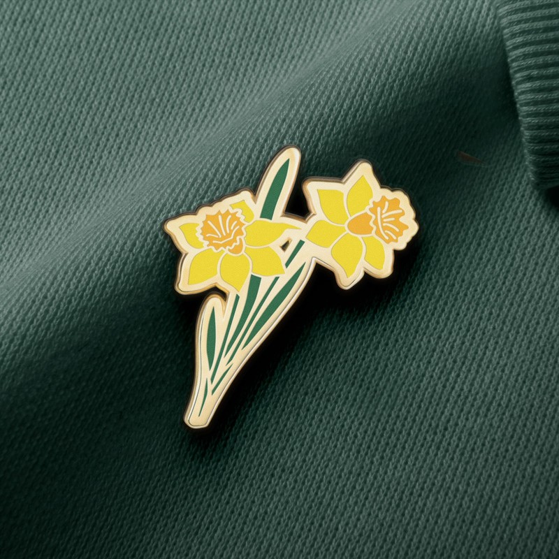 Birth Month Flower Enamel Pin - Elegant Brooch for Women's