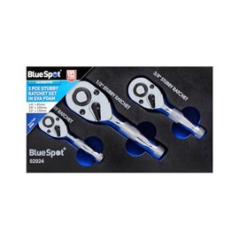 Blue Spot Tools 3 PCE Stubby Ratchet Set in EVA Foam (1/4", 3/8", 1/2")