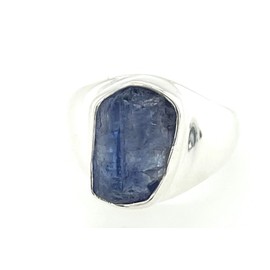 Natural Cluster Tanzanite 925 Solid Sterling Silver Men's Ring Size 9