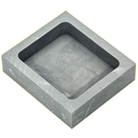 Graphite Ingot Mold, Melting Casting Mould, Silver Ingot, for Gold Silver Aluminum Copper Brass Zinc Plumbum and Alloy Metals,(70x80x20mm-900g Gold; 483g Silver)