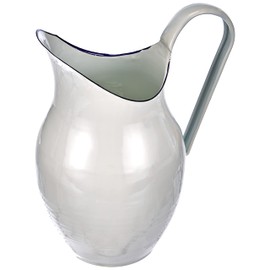 Ibili 903425 - Jarra bombada de acero esmaltado vitrificado 2,5 l Blanca