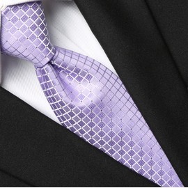 KissTies Purple Tie Lilac Lavender Necktie Wedding Party Ties For Men