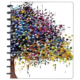 BetterNote Matte Cover for Discbound Planners, fits Disc Notebooks like Levenger Circa, Arc Staples, TUL Office Depot, Big Happy Planner, MAMBI 365, Talia (Kaleidoscope, 11-Disc, 8.5"x11")