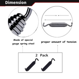 Walquicks Universal Motorcycle Kickstand Jiffy Stand Spring Compatible with Harley Dyna Sportster 883 Road Electra Glide Softail Touring, 2 Packs