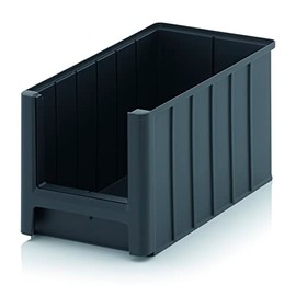 Creativ Ladenbau GmbH Storage Box Size 4 Tall Stackable Colour: Anthracite Grey (Anthracite Grey Similar to RAL7016)