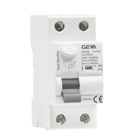 GEYA Electromagnetic Residual Current Circuit Breaker Type A ELCB RCD RCCB (2P-40A-30mA)