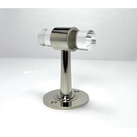 Morco Deco Modern Lucite Brass Coat Hook (Polished Nickel)