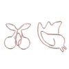 100Pcs Cute Paper Clips Cherry Hummingbird Style Electroplated Metal Gold