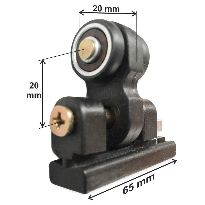 Tele awning pulley bearing for pergola guide (1, Black)