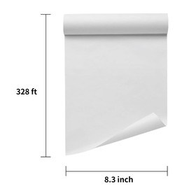 Welacer DTF Transfer Film Roll 8.3 Inch x 328 FT for Sublimation Double-Side Clear Pretreat Sheets, PET Heat Transfer Paper for Inkjet Printer Direct Print(Hot & Cold Peel)