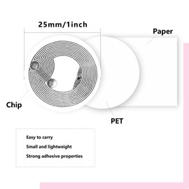 50PCS NFC Tags NTAG215 NFC Stickers Writer Blank NFC Tags Adhesive NFC 215 Programmable NFC Tags 504 Bytes of Memory, Compatible with Tagmo Works Perfectly with All NFC Phones and Devices,Writable