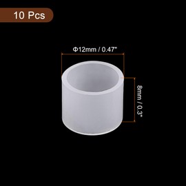 uxcell 10PCS Glass Hinge Replacement Parts, Shower Doors Hinge Glass Hinge Replacement Parts Round Glass Hinge Gasket Rubber Ring for Glass Door Cupboard Cabinet Door, White