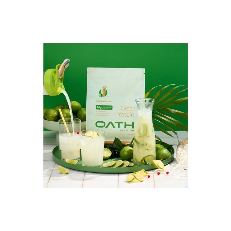Oath Nutrition Clear Whey Isolate Protein Powder, Brazilian Limeade, 20g