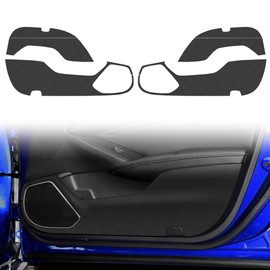 TOMALL 4pcs Car Door Anti Kick Pads Stickers Compatible with Honda 10th Gen Accord 2018+ Door Anti-Scratch Guards Protector Carbon Fiber Interior Modification Film Decals Trim Decor (Carbon Fiber)