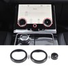 DIYUCAR Aluminium Alloy Car Air Conditioning Volume Knobs Ring Cover