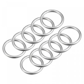 sourcing map 316 Stainless Steel Round Ring Welded O-Rings 20mm(0.79") ID 4mm Thick 10pcs