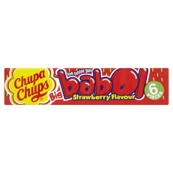 Chupa Chups Big Babol Erdbeere Kaugummi 20er Display, 1er Pack (1 x 552 g)